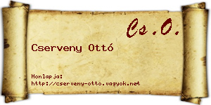 Cserveny Ottó névjegykártya