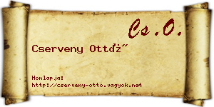 Cserveny Ottó névjegykártya