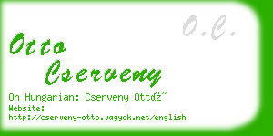 otto cserveny business card